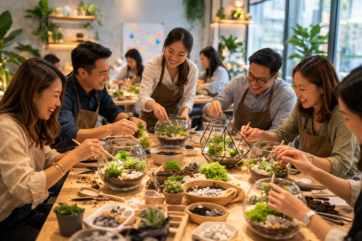 Why Terrarium Workshops Are a Great Team Building Activity for Companies