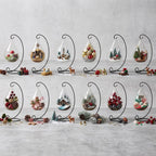 Hanging Teardrop Glass Terrarium with Stand — Hand-Blown Air Plant & Succulent Holder for DIY Kits, Home & Wedding Decor