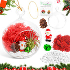 4" Glass Globe Holiday Ornament Terrarium Kit - Creations by Nathalie