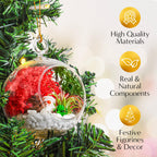 4" Glass Globe Holiday Ornament Terrarium Kit - Creations by Nathalie