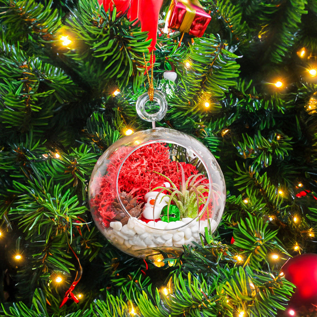 4" Glass Globe Holiday Ornament Terrarium Kit - Creations by Nathalie