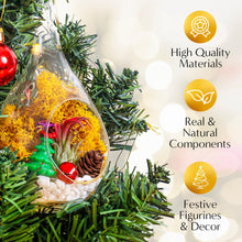 Load image into Gallery viewer, 5&quot; Glass Teardrop Holiday Ornament Terrarium Kit - Creations by Nathalie
