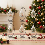 Hanging Teardrop Glass Terrarium with Stand — Hand-Blown Air Plant & Succulent Holder for DIY Kits, Home & Wedding Decor
