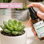 Live Succulent Plant with Fertilizer — Indoor Succulent Care Kit for Beginners, Terrarium, Desk Decor & Plant Gift