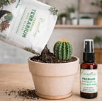 Terrarium Soil Mix & Plant Food Bundle — Well-Draining Potting Soil for Succulents, Cactus, Aloe & Indoor Plants