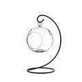 Hanging Glass Globe Terrarium with Stand — 5" Clear Glass Air Plant & Succulent Holder for DIY Kits, Home & Wedding Decor