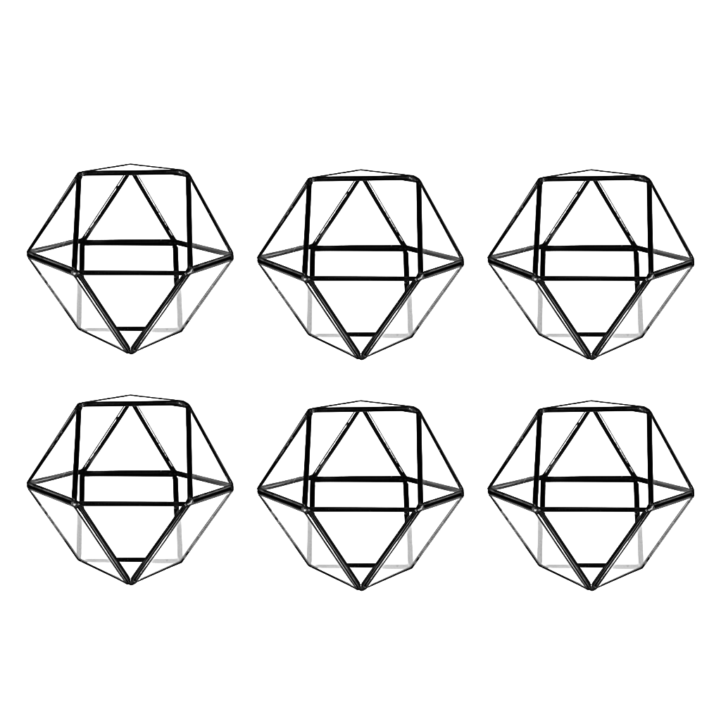Geometric Glass Terrarium — Modern Tabletop Succulent Planter for Air Plants, DIY Terrarium Kits, Home & Office Decor