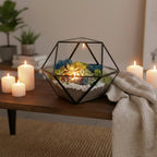 Geometric Glass Terrarium — Modern Tabletop Succulent Planter for Air Plants, DIY Terrarium Kits, Home & Office Decor