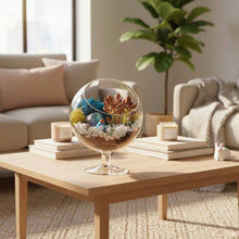 Load image into Gallery viewer, Chalice Glass Terrarium: Modern Succulent Planter Vase, DIY Gift