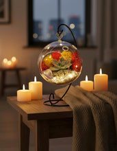Load image into Gallery viewer, Hanging Glass Globe Terrarium with Stand: Air Plant &amp; Succulent Holder, DIY Kit Vase