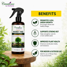 Load image into Gallery viewer, Creations by Nathalie Money Tree Plant Food Spray, Ready-to-Use Liquid Fertilizer for Indoor Plants, Indoor Plant Food for Houseplants, Plant Food for Indoor Plants, House Plant Food, 8 Fl Oz