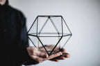 Geometric Glass Terrarium — Modern Tabletop Succulent Planter for Air Plants, DIY Terrarium Kits, Home & Office Decor