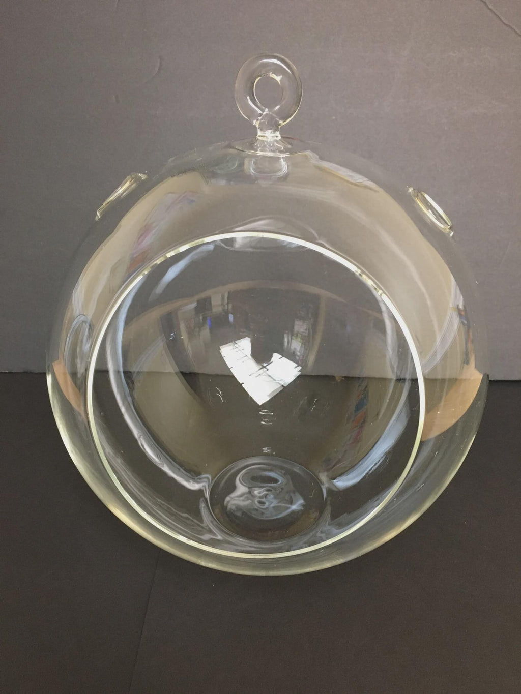 Hanging Glass Globe Terrarium with Stand — 5" Clear Glass Air Plant & Succulent Holder for DIY Kits, Home & Wedding Decor