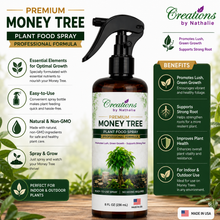 Load image into Gallery viewer, Creations by Nathalie Money Tree Plant Food Spray, Ready-to-Use Liquid Fertilizer for Indoor Plants, Indoor Plant Food for Houseplants, Plant Food for Indoor Plants, House Plant Food, 8 Fl Oz